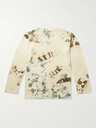 Printed Tie-Dyed Cotton-Jersey T-Shirt