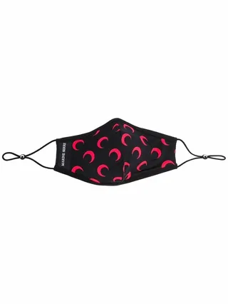 Crescent Moon-Print Face Mask