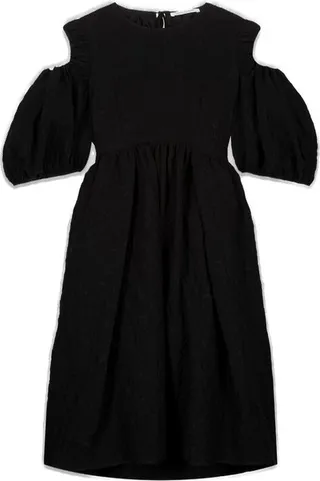Cecilie Bahnsen Cut Out Detailed Puff Sleeved Midi Dress