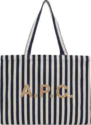 A.P.C. Navy & Off-White Diane Tote