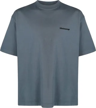 Blue Logo Print T-Shirt