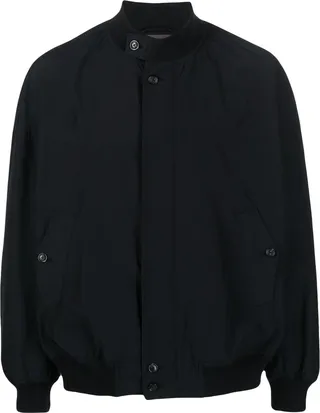 Band-Collar Bomber Jacket