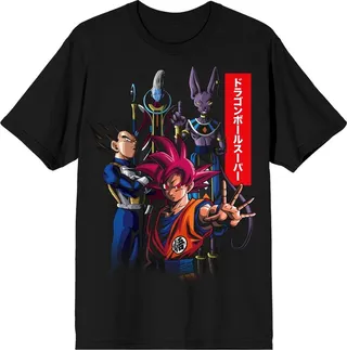 Dragon Ball Z Super Group 3D Men’s Black T-Shirt-4XL