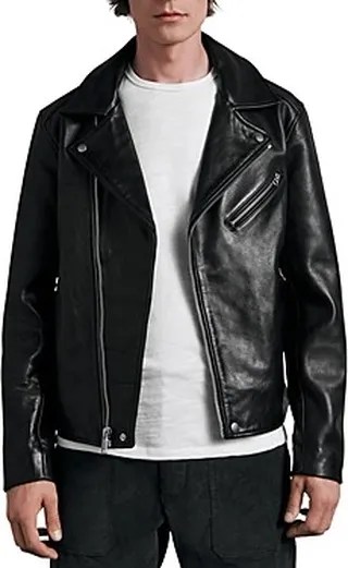 rag & bone Buzz Leather Relaxed Fit Biker Jacket