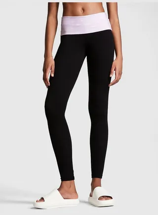 Cotton Foldover Leggings in Full Length