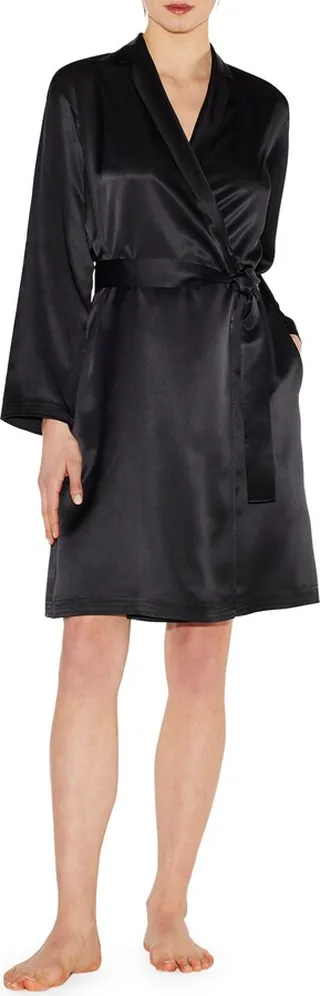 Short Silk Robe