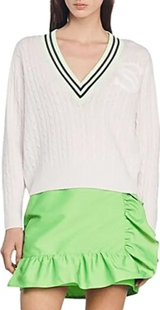 Sandro Aubin V Neck Sweater