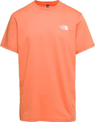 Oramge Classic T-shirt With Logo Print On The Chest And At The Rear In Cotton Man