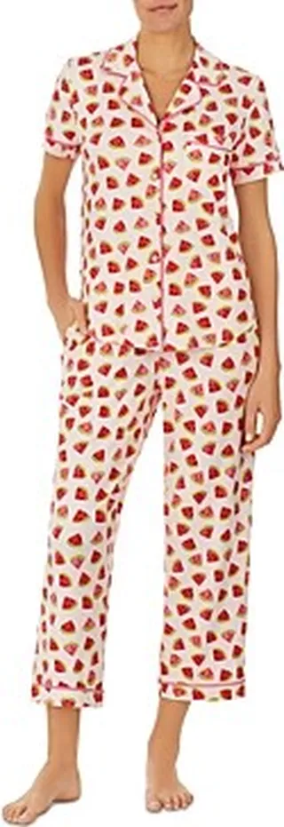 kate spade new york Printed Cropped Pajama Set