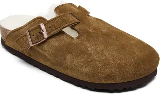Birkenstock Unisex Boston Shearling Suede Leather Clogs from Finish Line