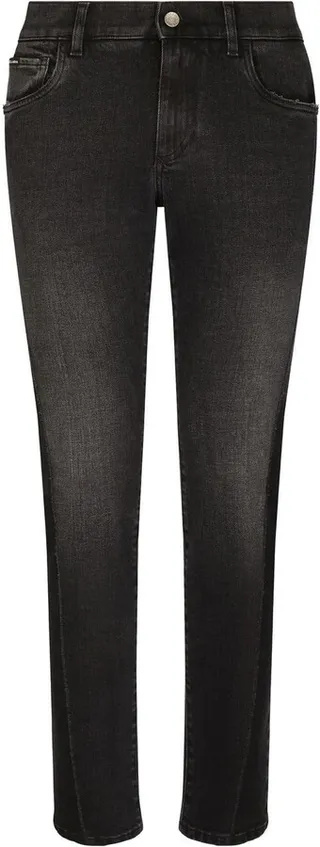 Logo Plaque Low-Rise Skinny Jeans
