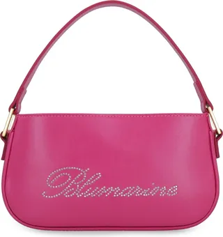 Logo Print Leather Handbag