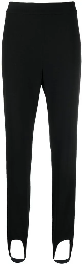 Stirrup-Cuff High-Waisted Trousers