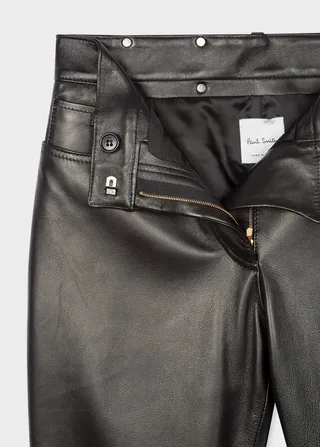Women's Black Leather Pants