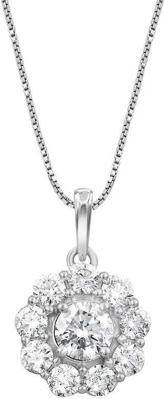 Badgley Mischka 14K White Gold Lab Grown Diamond Necklace - 1.00 ctw
