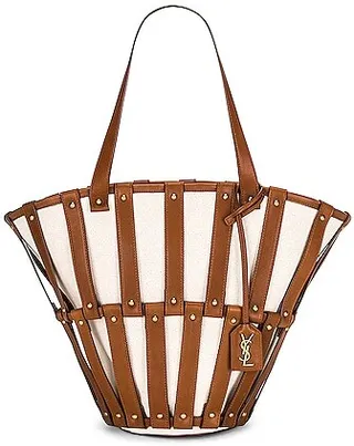 Saint Laurent Panier Cut Out Bag in Brown