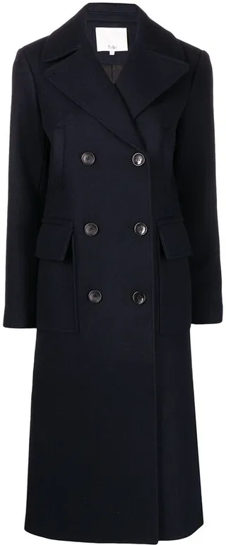 Double-Breasted Wool-Blend Coat
