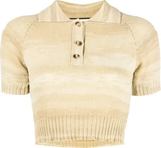 Neutral Striped Polo Shirt