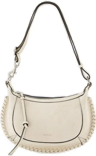 Isabel Marant Whipstitch Chain Trim Zipped Shoulder Bag