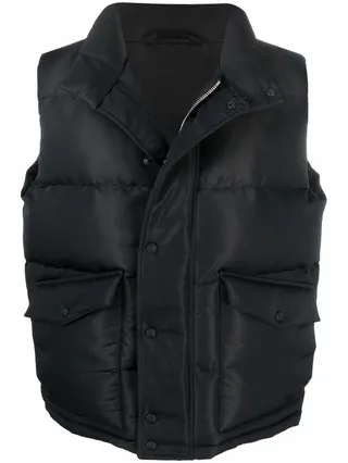 Graffiti-Print Padded Gilet