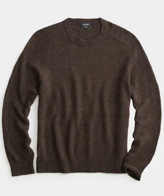 Donegal Crewneck Sweater in Coffee Bean