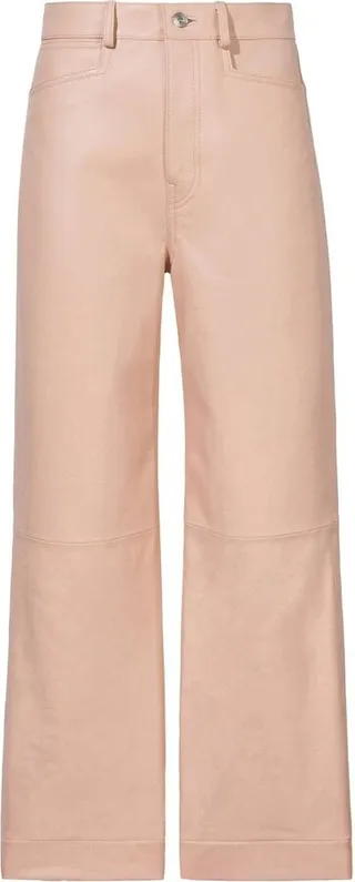 Cropped Leather Trousers