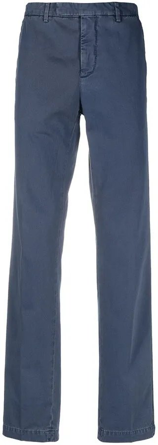Mid-Rise Straight-Leg Trousers
