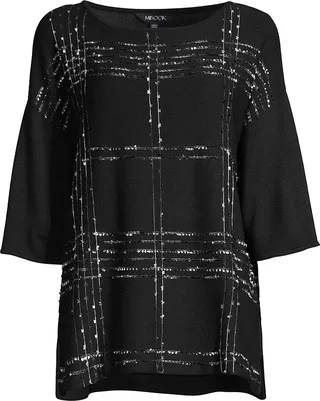 Eyelash Stripe Relaxed Knit Tunic