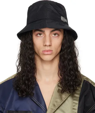 Feng Chen Wang Black Quilted Bucket Hat