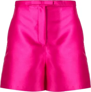 Satin-Finish Tailored Shorts