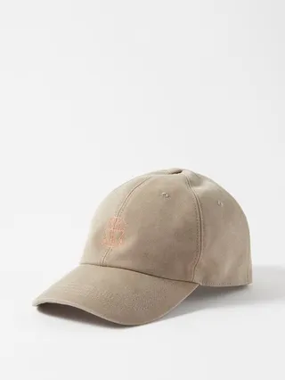 Crest Of Solomeo-embroidered Cotton-twill Cap