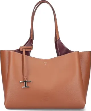 Tod's Logo Plaque Medium Tote Bag