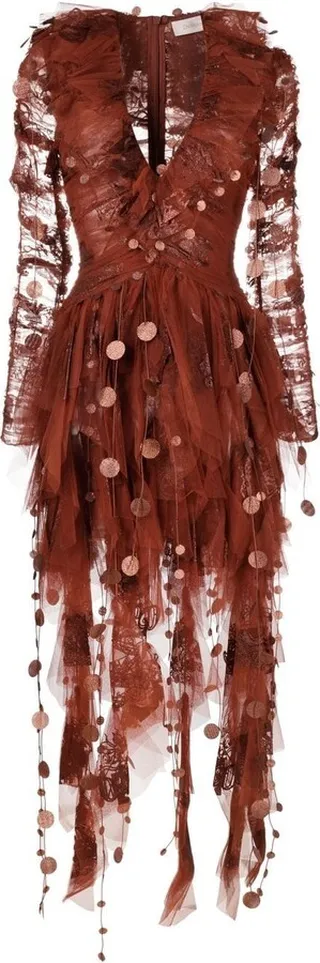 Kaleidoscope ruched-detail dress