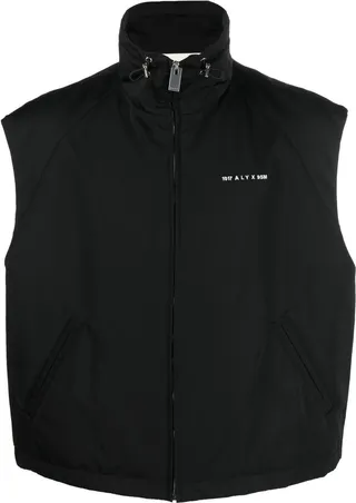 Logo-Print Zip-Up Vest