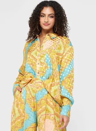Printed Longline Shirt