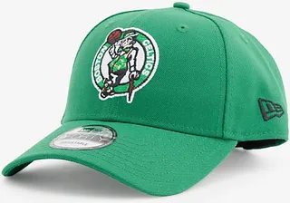 New Era Mens Green Fig 9FORTY Nba Boston Celtic Logo-patch Cotton Baseball cap