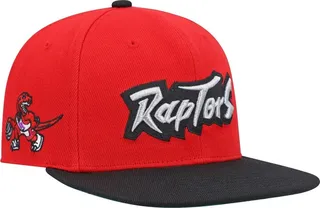 Men's Mitchell & Ness Red and Black Toronto Raptors Hardwood Classics Snapback Hat