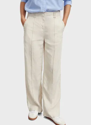 Linen-blend Trouser Pants