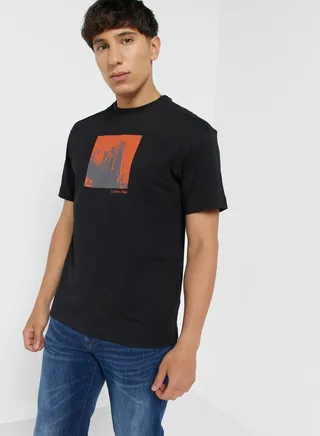 Graphic Print Crew Neck T-Shirt
