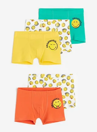 Kids 5 Pack Assorted Boxers