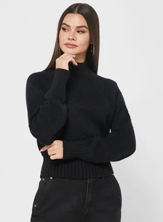 High Neck Knitted Sweater