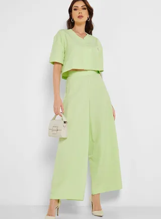 High Waist Wide Leg Pants