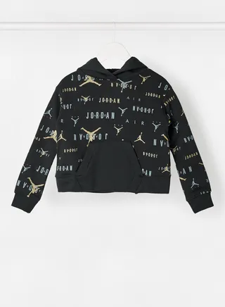 Girls Holiday Shine Pullover Hoodie Black
