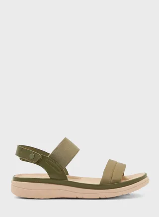 Double Strap Wedge Sandals