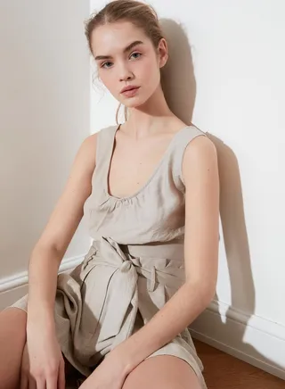 Scoop Neck Crop Top