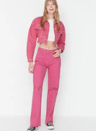 High Waist Ripped Jeans