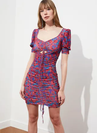 Ruched Detail Bodycon Dress