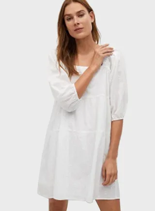 Puff Sleeve Tiered Dress