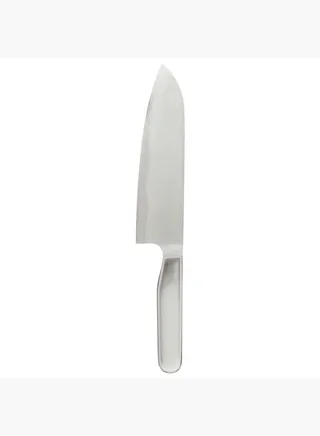 Stainless Steel Santoku Knife, Blade, L 17 cm, Silver