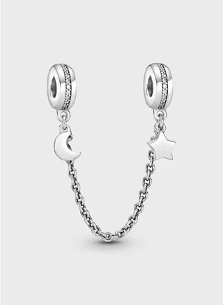 Half Moon & Star Safety Chain Charm